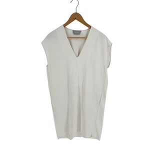 Everlane White GoWeave Sleeveless Shift Dress Size 0 Minimalist Clean Girl